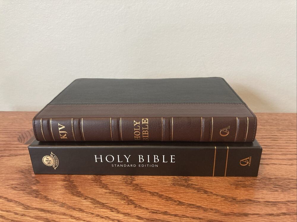 KJV Genuine Leather Bible | Buffalo Hide Leather | Thinline edition | Red Letter